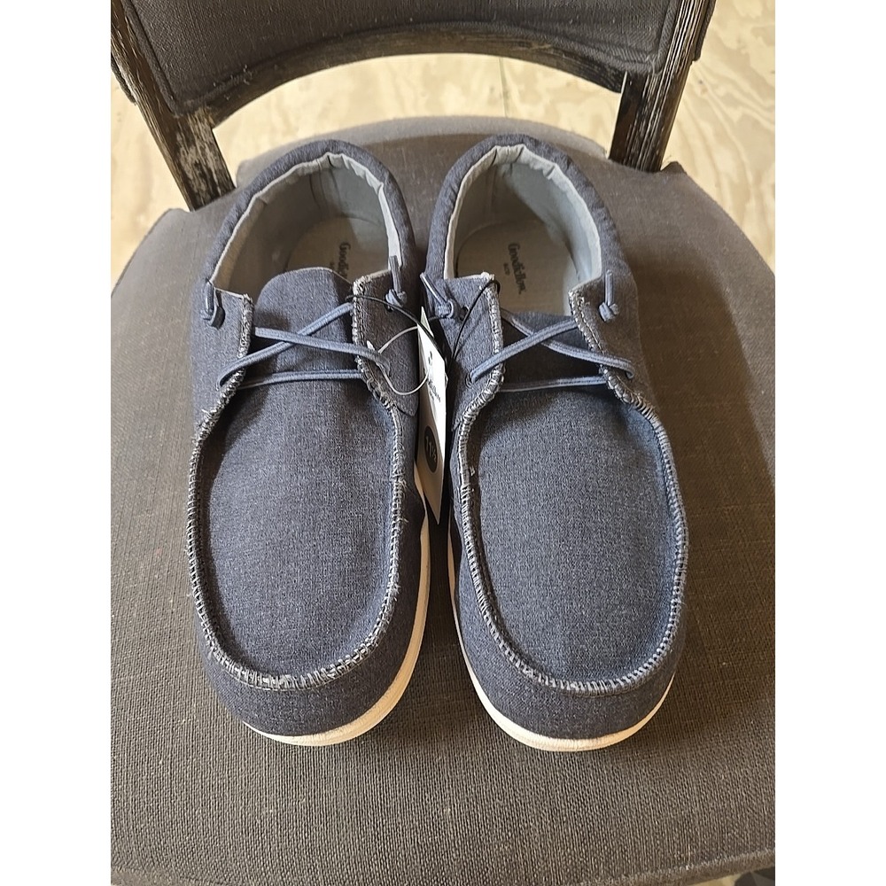 Goodfellow & Co Mens Boat Shoes Navy Blue Denim Slip On Loafers Size 11.5 NIB